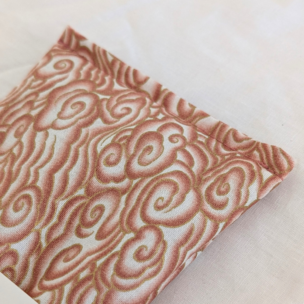 Lavender Eye pillow - Rosegold Clouds fabric