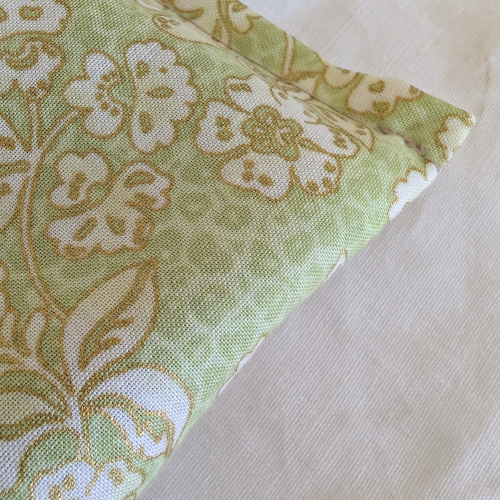 lavender eye pillow - pastel floral gold - yogion wellness