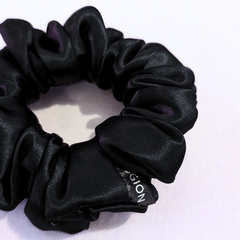 Handmade Eva XS Satin Black Scrunchie