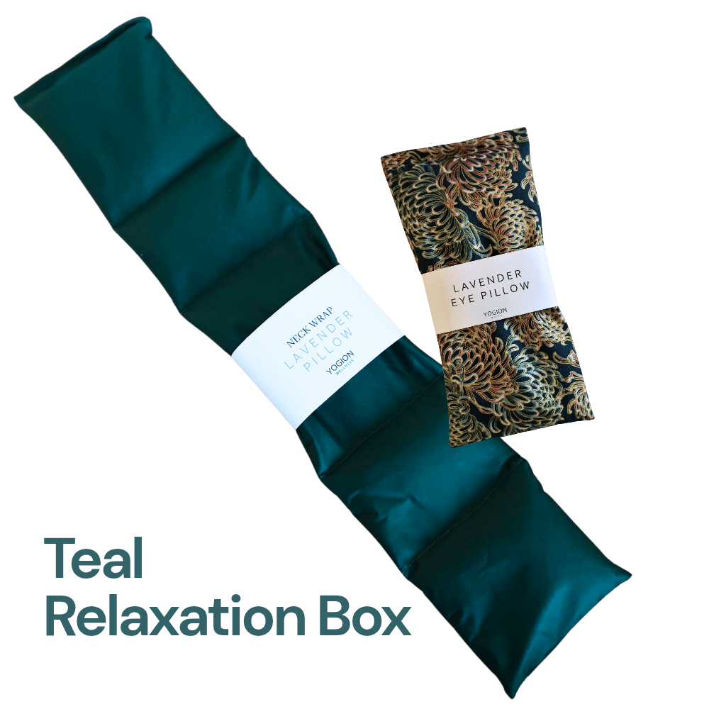 Lavender Relaxation Ritual Set - Eye Pillow & Neck wrap - Teal