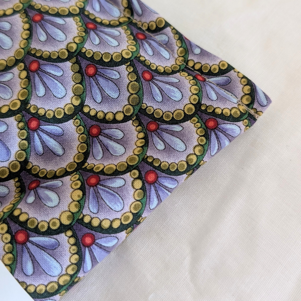 Lavender Eye Pillow - Peacock scale FABRIC - YOGION WELLNESS