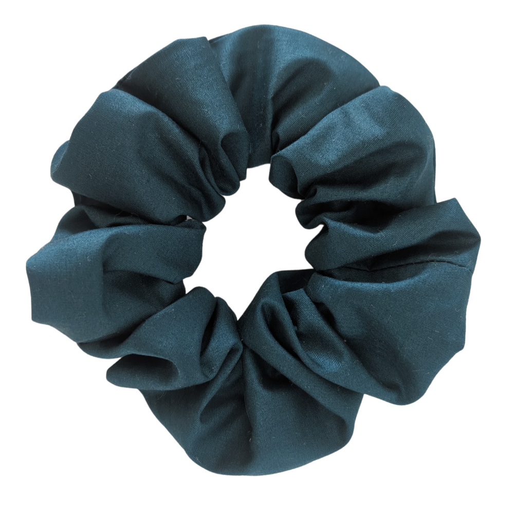 teal green mini scrunchie