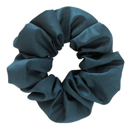 teal green mini scrunchie