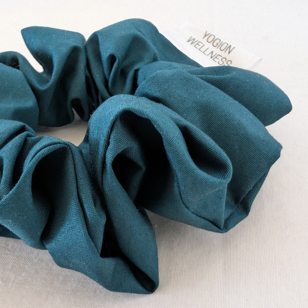 teal green mini scrunchie yogion