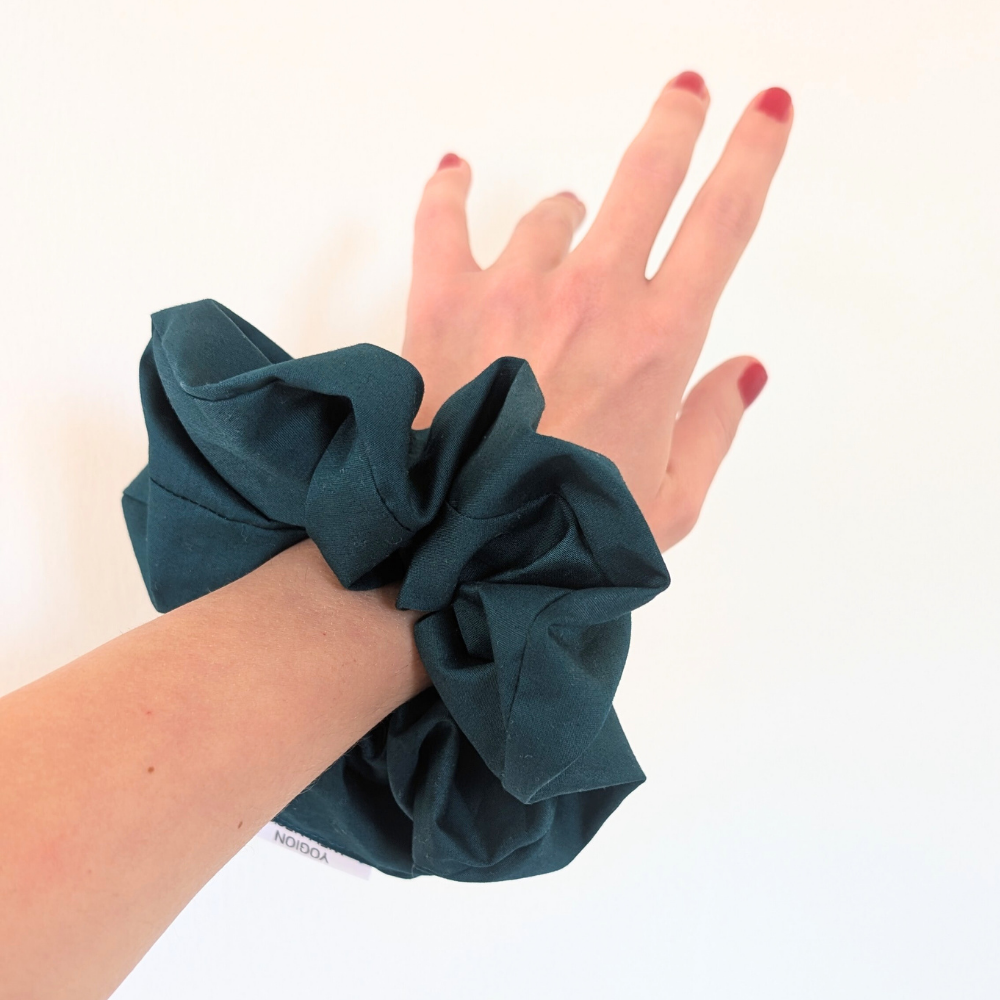 teal green mini scrunchie yogion