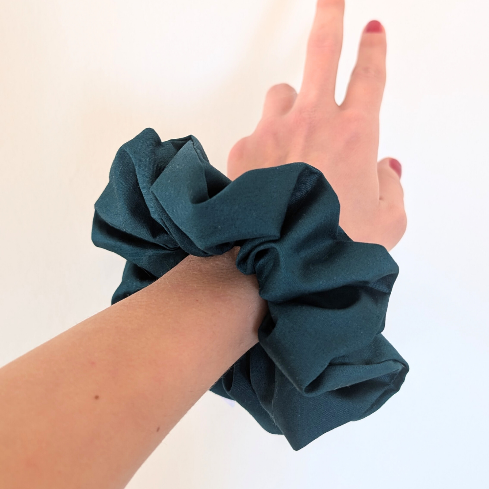 TEAL GREEN XL SCRUNCHIE 
