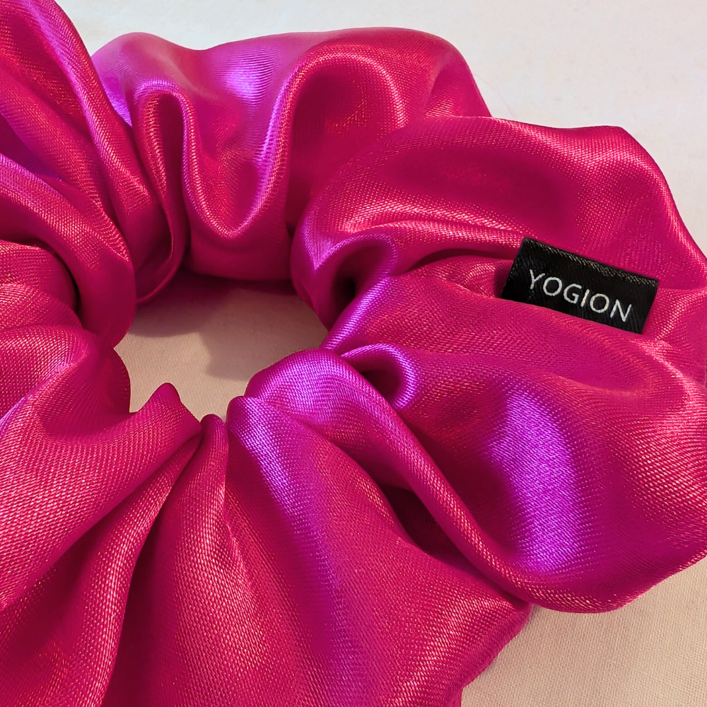 Handmade Danae XL Satin Pop Pink Scrunchie