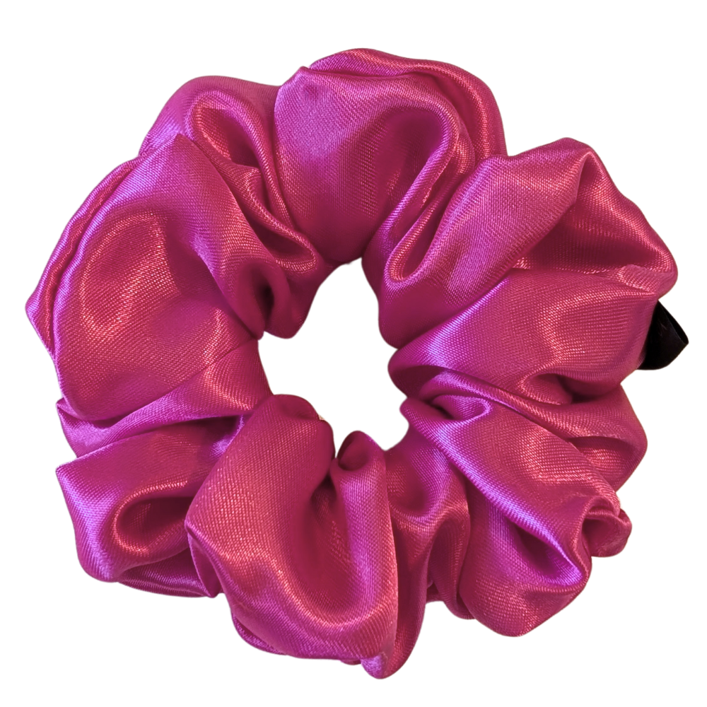 Handmade Danae MINI Satin pop Pink Scrunchie