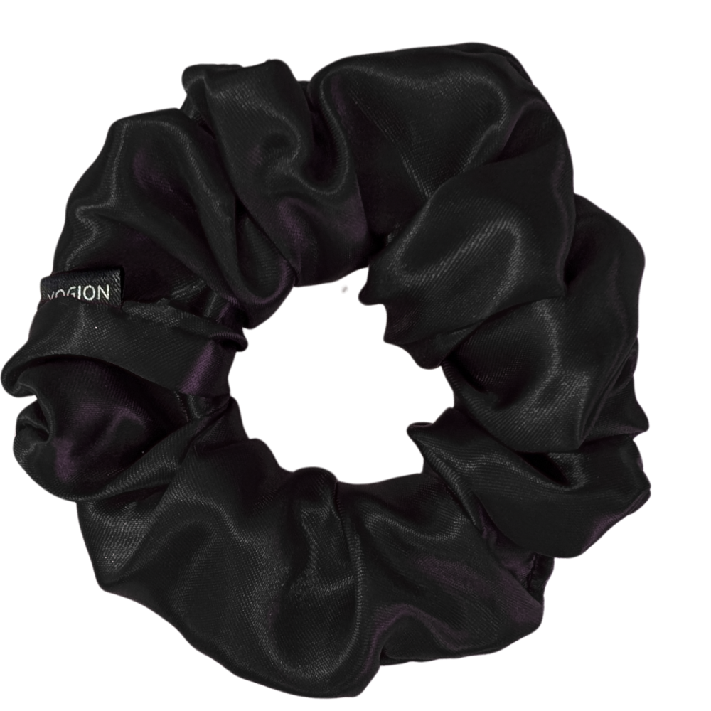 Handmade Eva MINI Satin Black Scrunchie