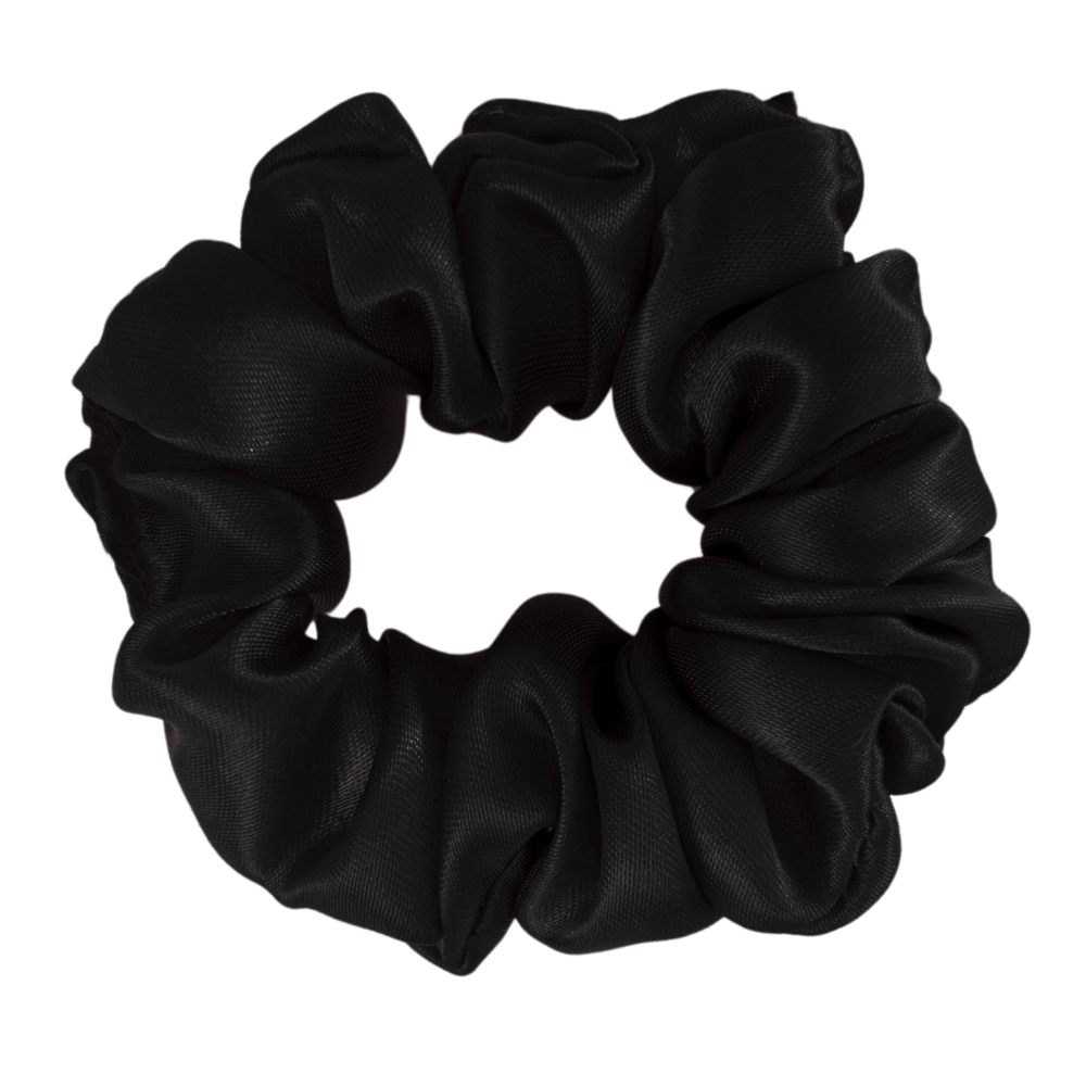Handmade Eva XS Satin Black Scrunchie