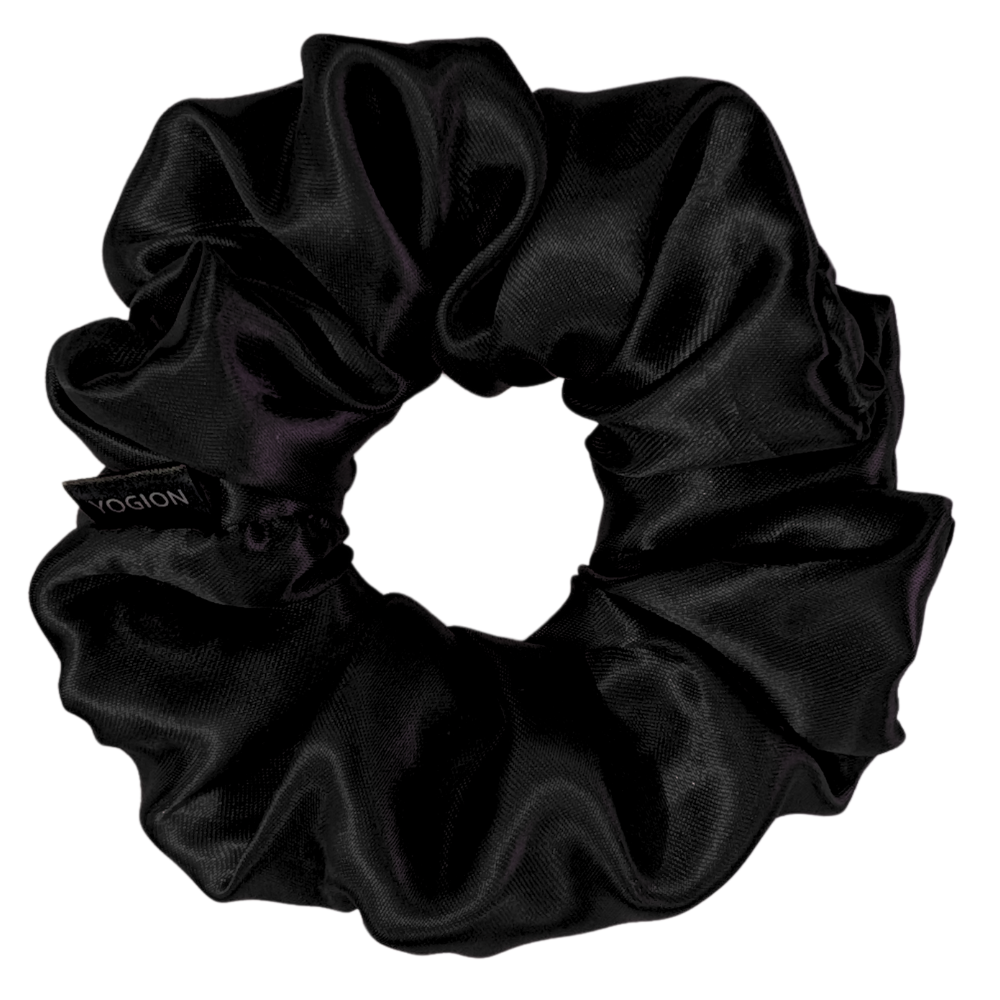 Handmade Eva XL Satin Black Scrunchie