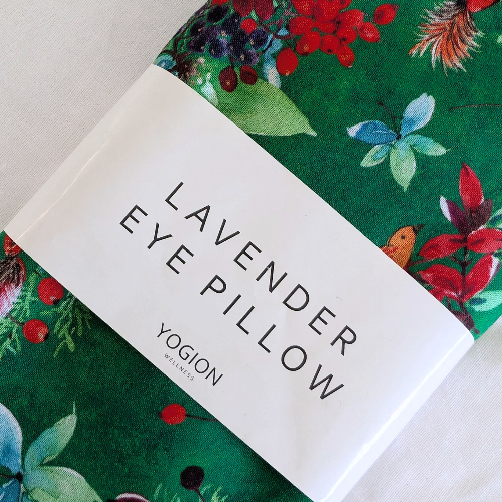 Green Floral watercolor lavender eye pillow by yogion wellness