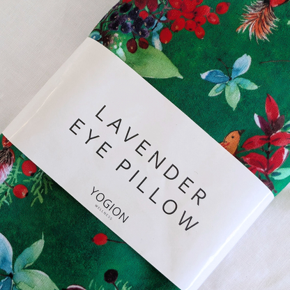 Green Floral watercolor lavender eye pillow by yogion wellness