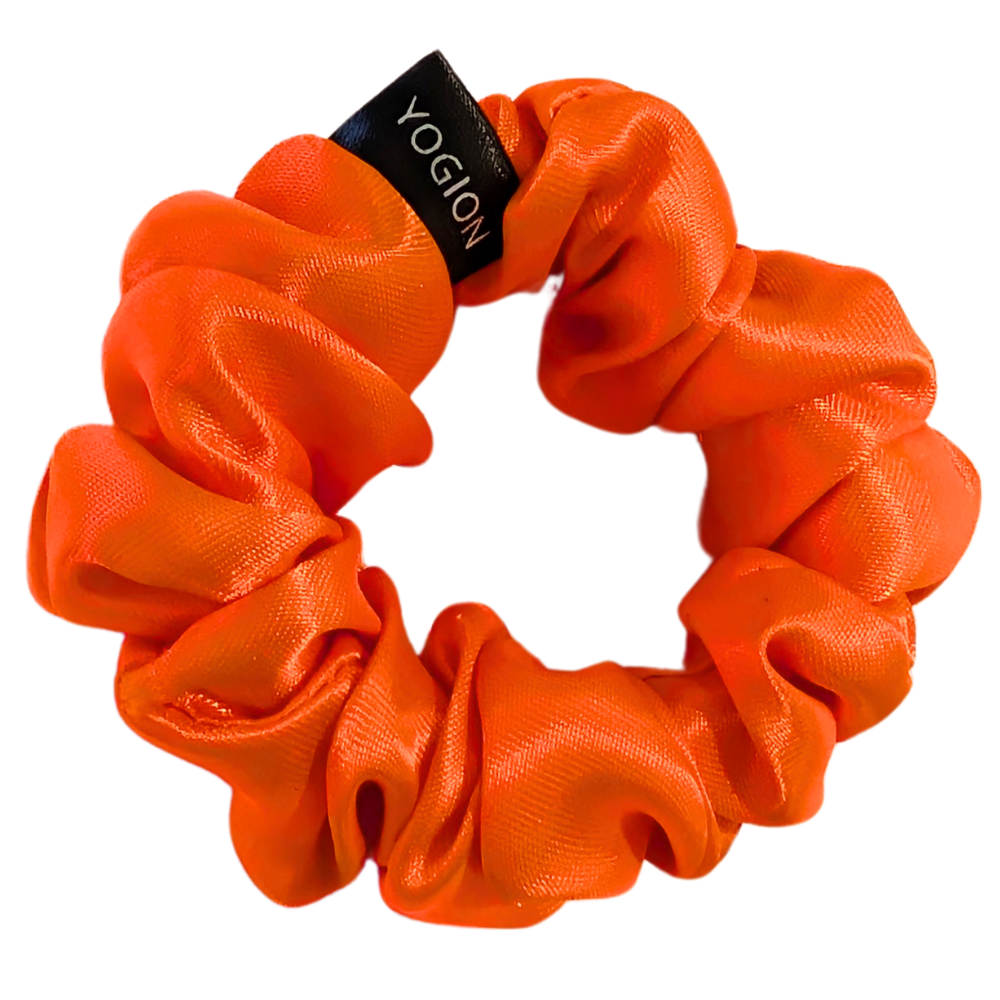 Handmade Korina XS Satin Orange Neon Scrunchie