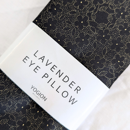 Lavender Eye pillow - Black gold daisies - yogion wellness