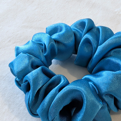 Handmade Natalia XS Satin sky Blue Scrunchie