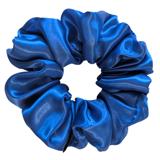 Handmade Olga MINI Satin Blue Scrunchie