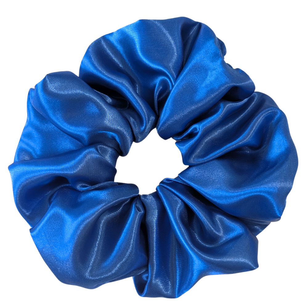 Handmade Olga XL Satin blue Scrunchie