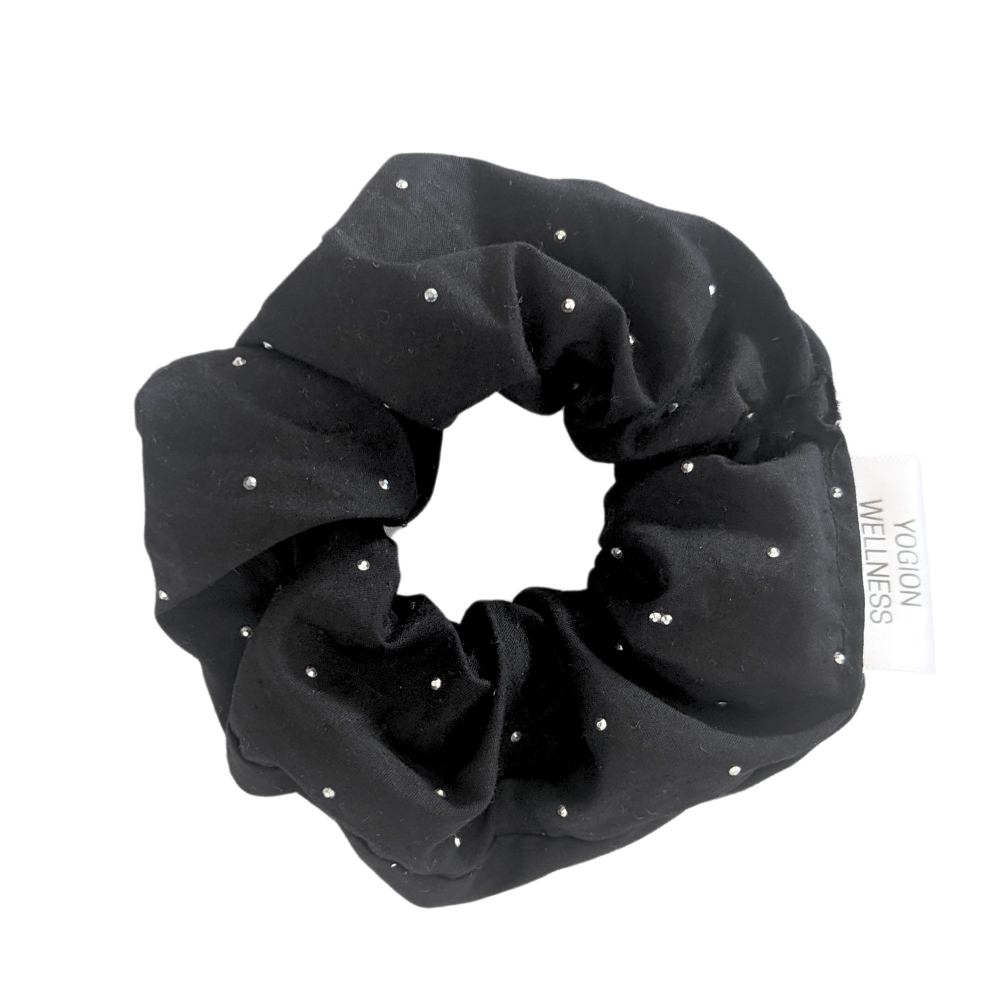 Sonia MINI black scrunchie with rhinestones