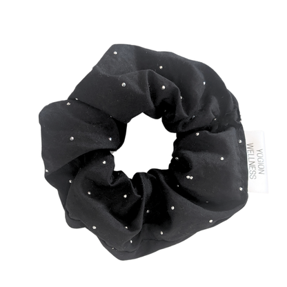 Sonia MINI black scrunchie with rhinestones