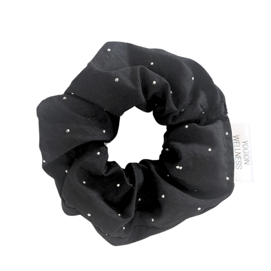 Sonia MINI black scrunchie with rhinestones