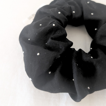 Sonia MINI black scrunchie with rhinestones
