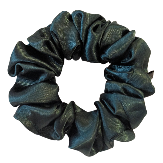 Handmade Stella XS Satin Forest Green Scrunchie