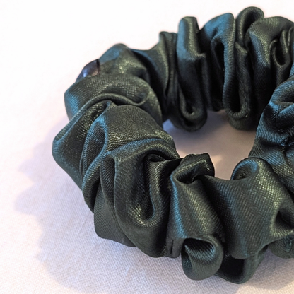 Handmade Stella XS Satin Forest Green Scrunchie