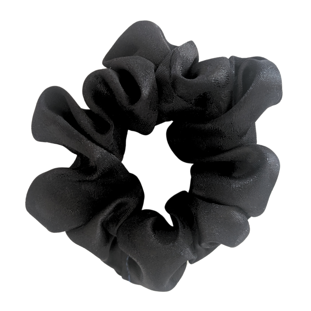 Vasiliki MINI SATIN BLACK scrunchie