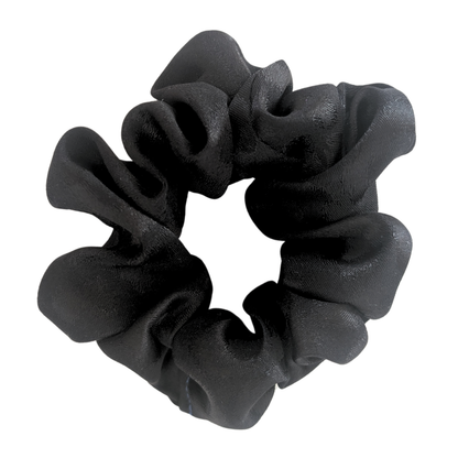 Vasiliki MINI SATIN BLACK scrunchie