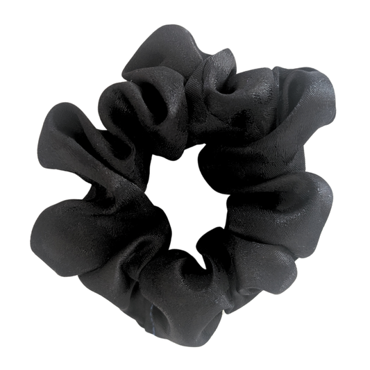 Vasiliki MINI SATIN BLACK scrunchie