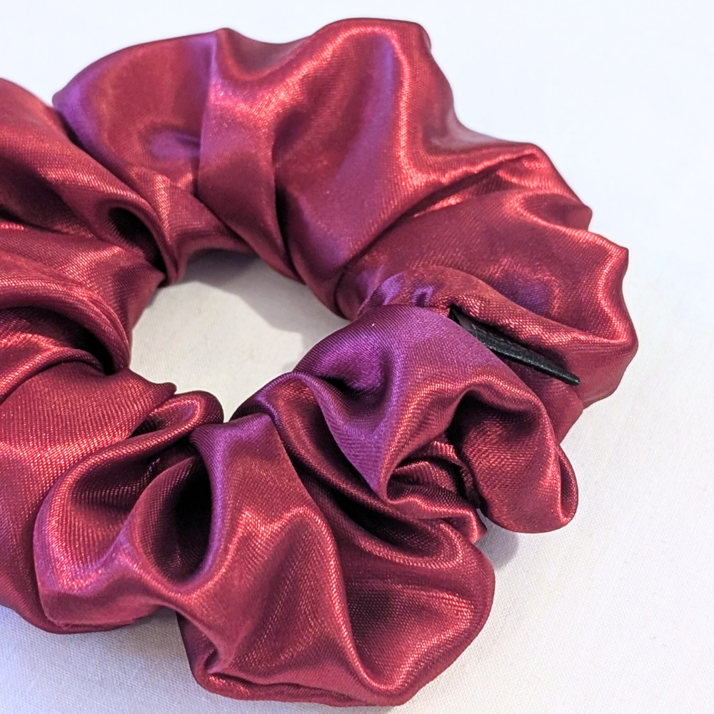 Viktoria XL Satin Burgundy Scrunchie