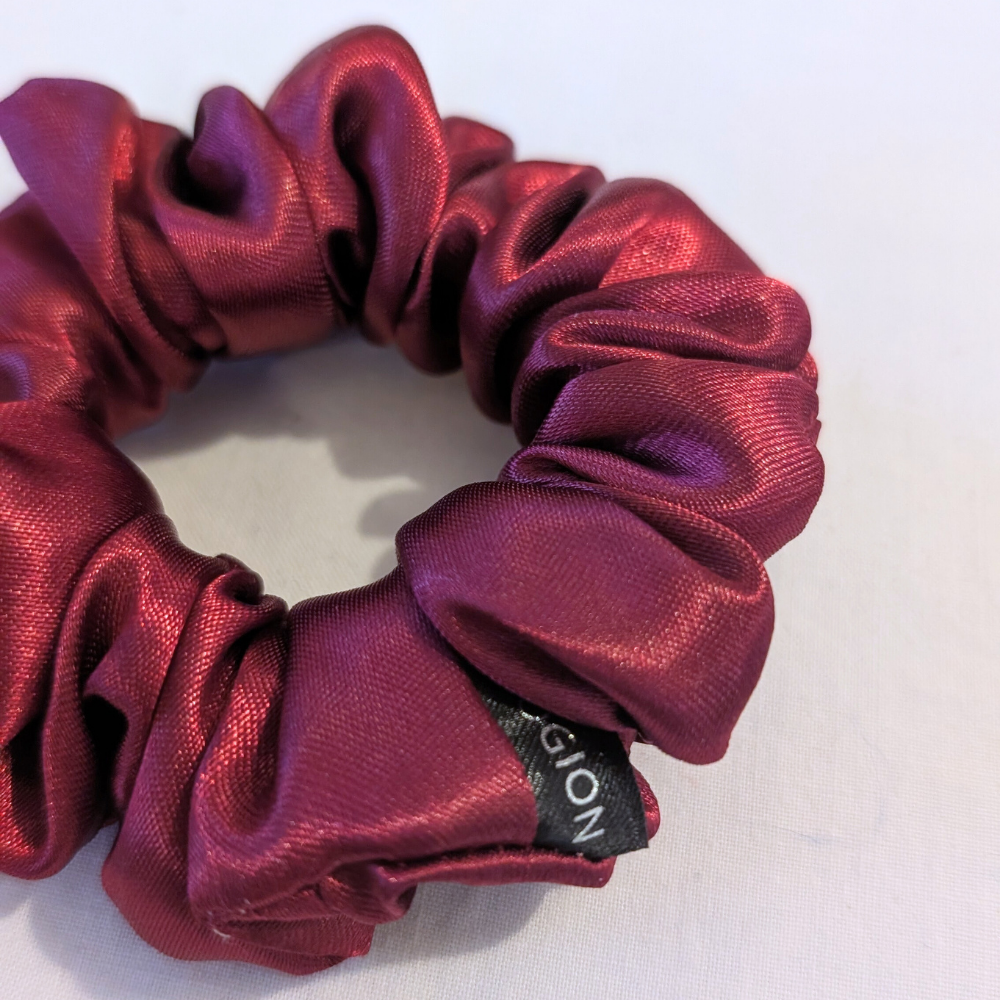 Viktoria XS Satin Burgundy Scrunchie