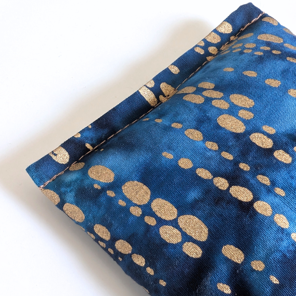 batik fabric for lavender eye pillow by yogion wellness detail