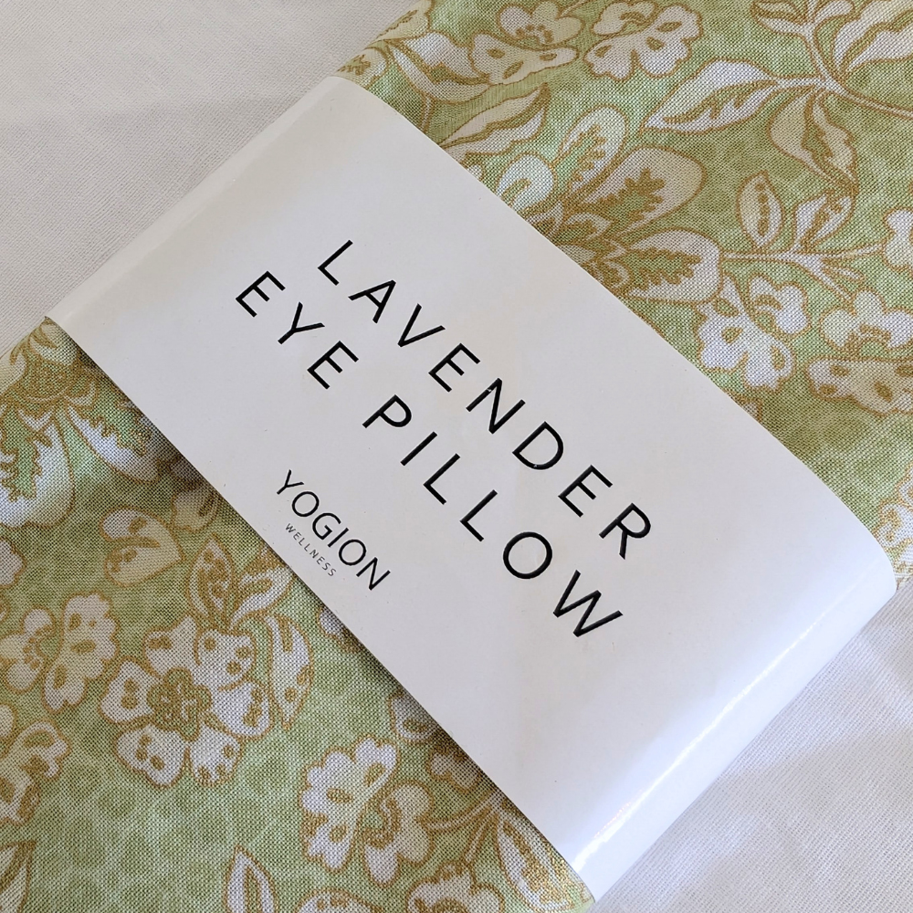 lavender eye pillow - pastel floral gold - yogion wellness