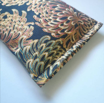 Lavender Eye pillow - Teal Peonies