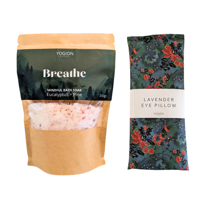 Forest Paisley  Lavender Eye Pillow + Eucalyptus & Pine Bath Soak