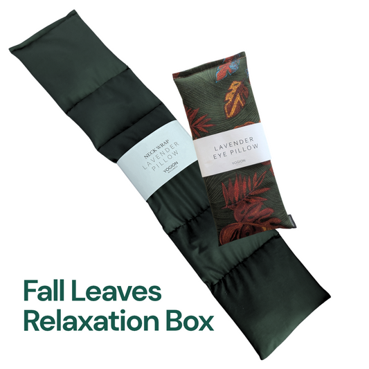 Lavender Relaxation Ritual Set - Eye Pillow & Neck wrap - Fall Leaves