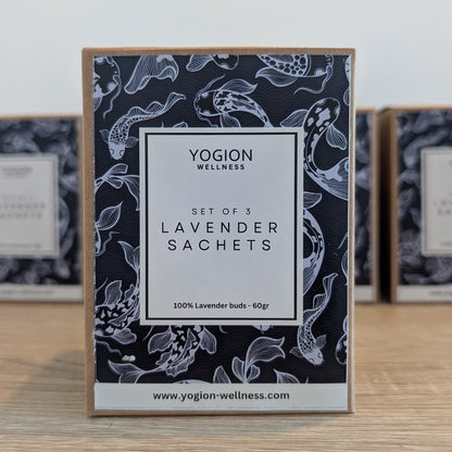 Lavender Sachets - Set of 3 - Blue Gift Box