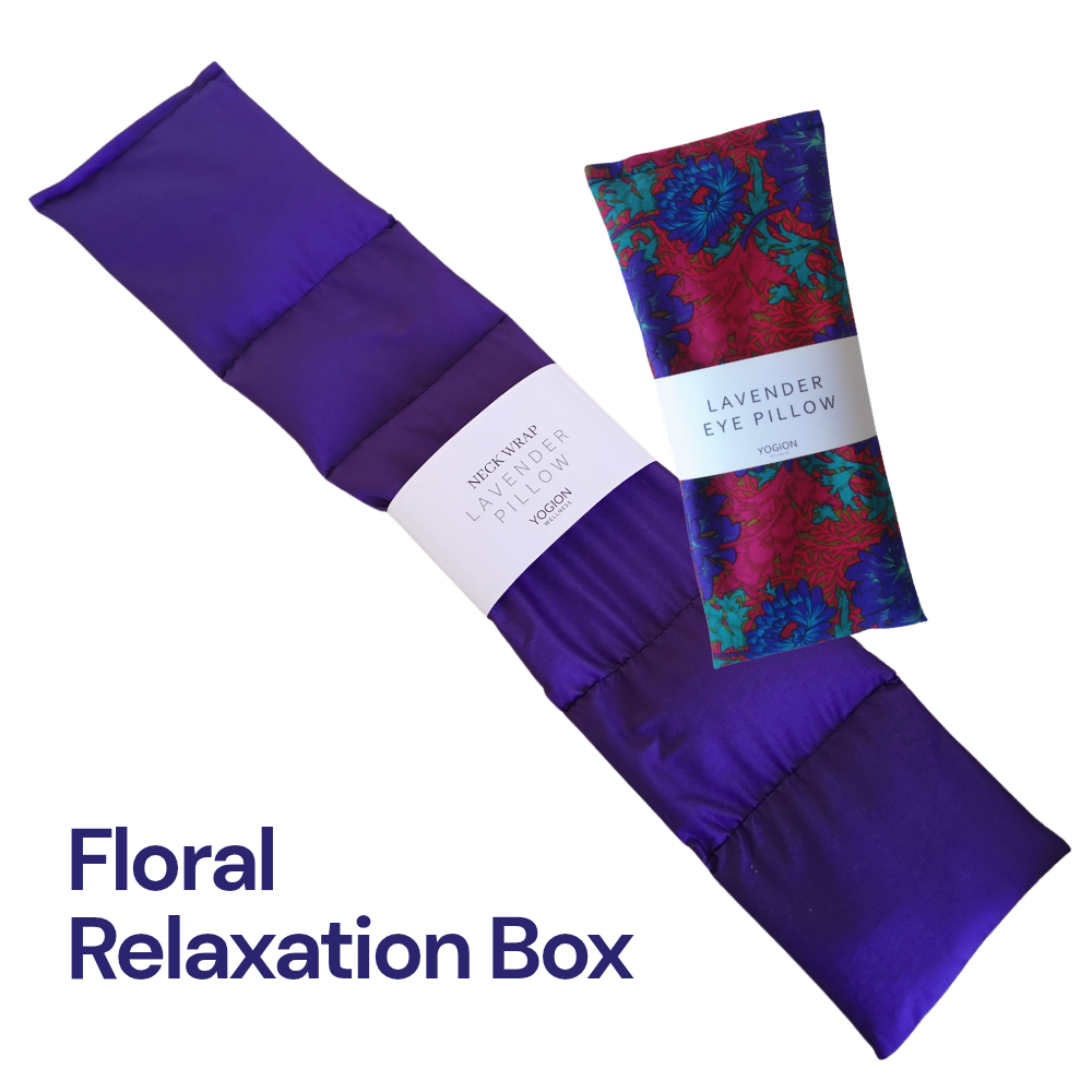 Lavender Relaxation Ritual Set - Eye Pillow & Neck wrap -Floral