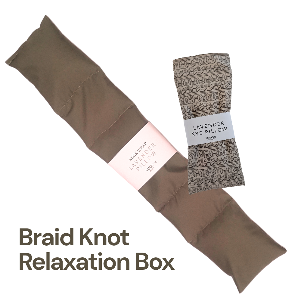 Lavender Relaxation Ritual Set - Eye Pillow & Neck wrap - Braid Knot)
