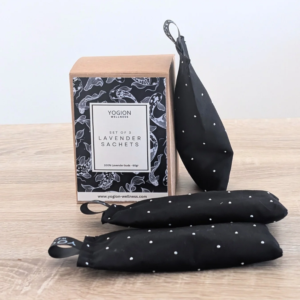 Lavendelzakjes - Set van 3 - Zwarte geschenkdoos