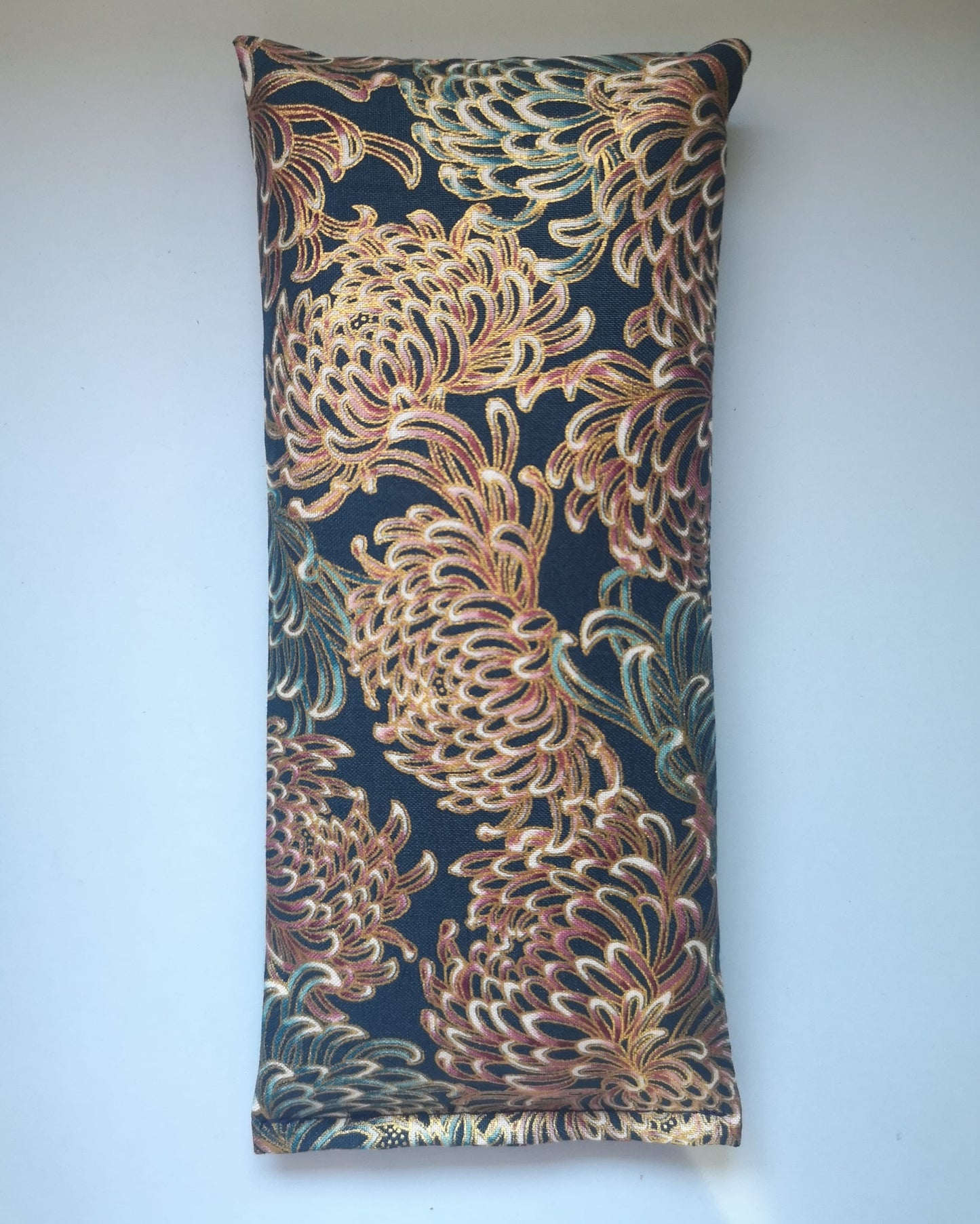 Lavender Eye pillow - Teal Peonies