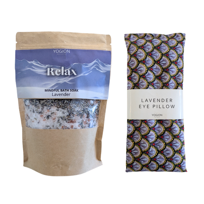 Peacock Lavender Eye Pillow + Lavender Bath Soak