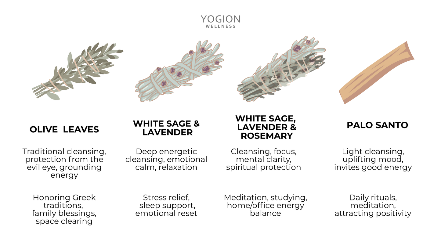 White Sage, Lavender & Rosemary Smudge Stick