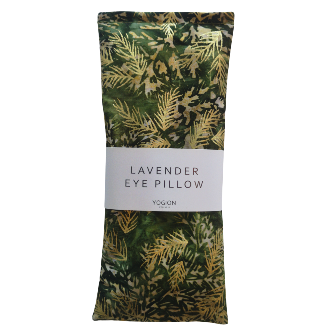 Lavender eye pillow Batik Gold Leaves