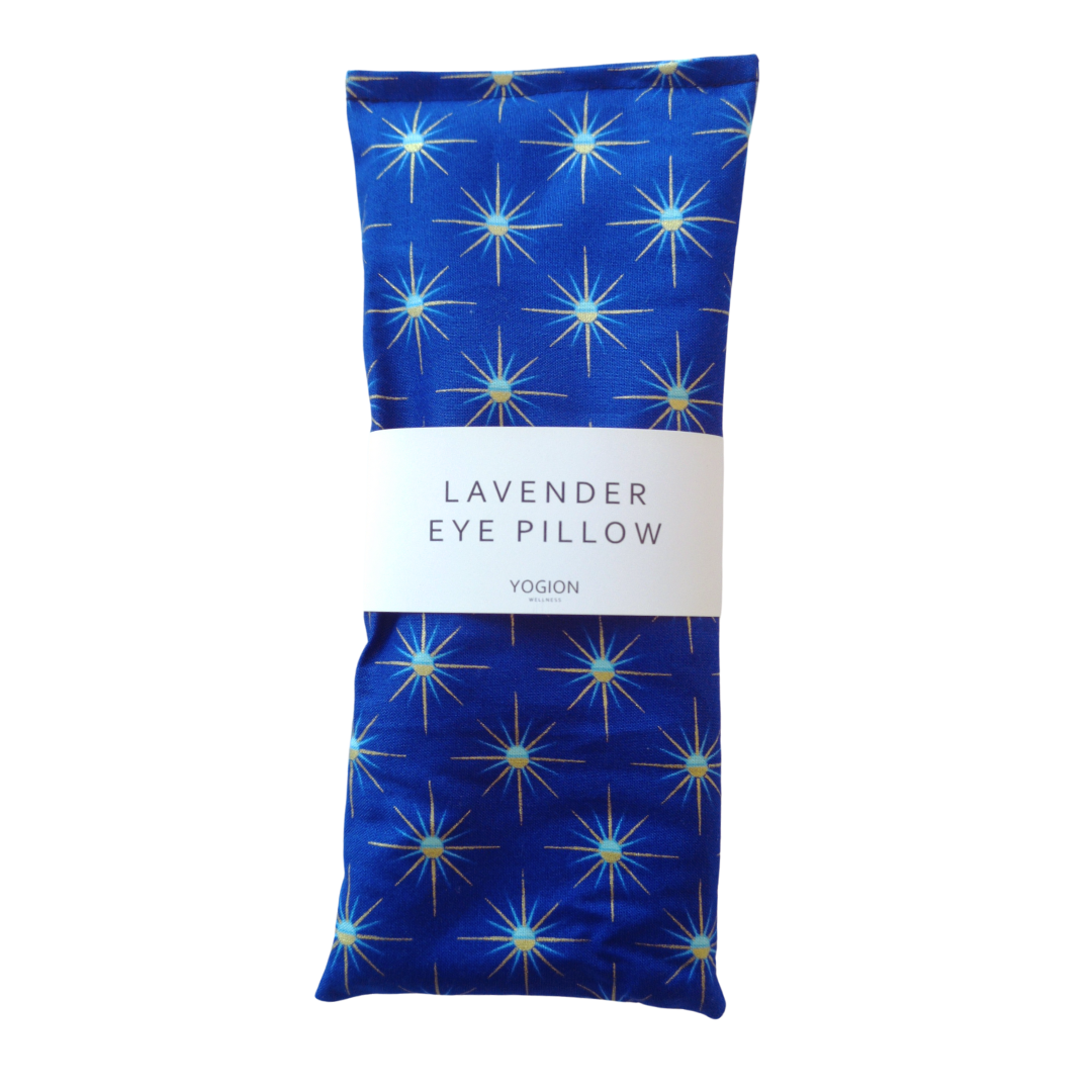 Lavender eye pillow Royal Blue orbit celestial stars