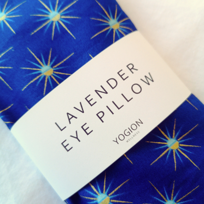 Lavender eye pillow Royal Blue orbit celestial stars