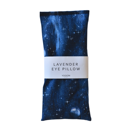 Lavender Eye Pillow Blue Sky moon stars celestial fabric