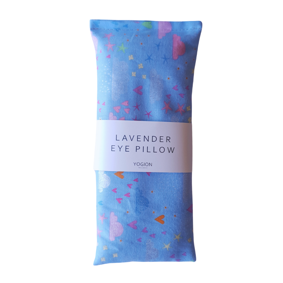 Lavender Eye pillow Clouds and Hearts